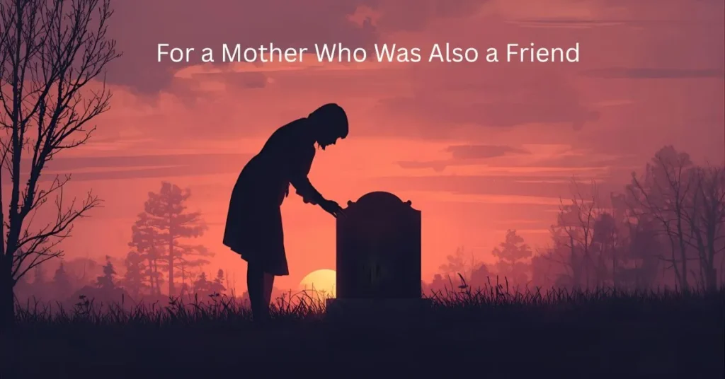 For a Mother Who Was Also a Friend