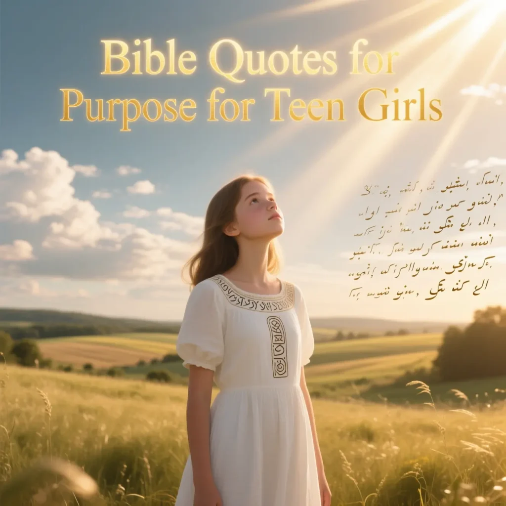 Bible Quotes for Purpose for Teen Girls