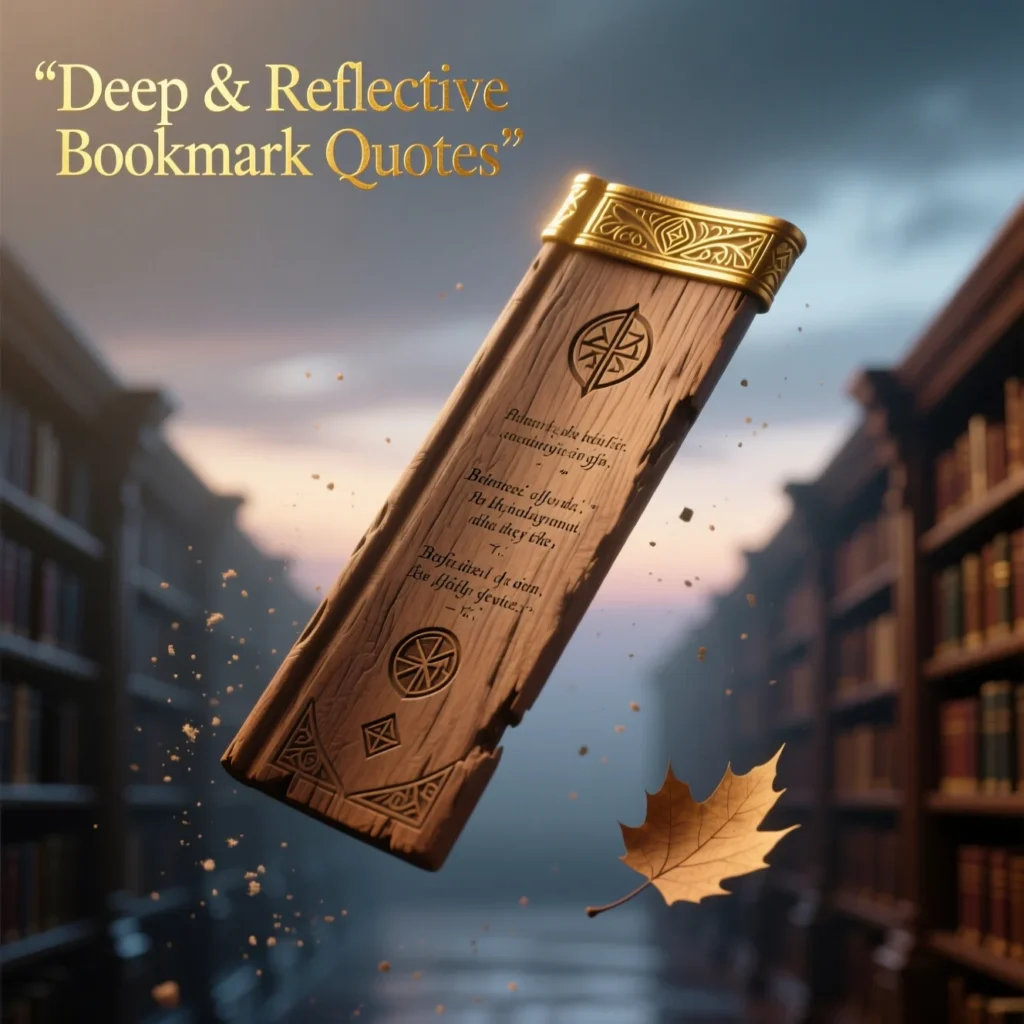 Deep & Reflective Bookmark Quotes