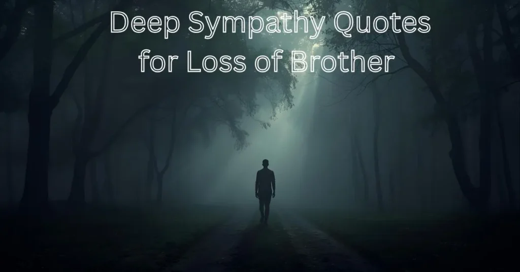 Deep Sympathy Quotes for Loss of Brother