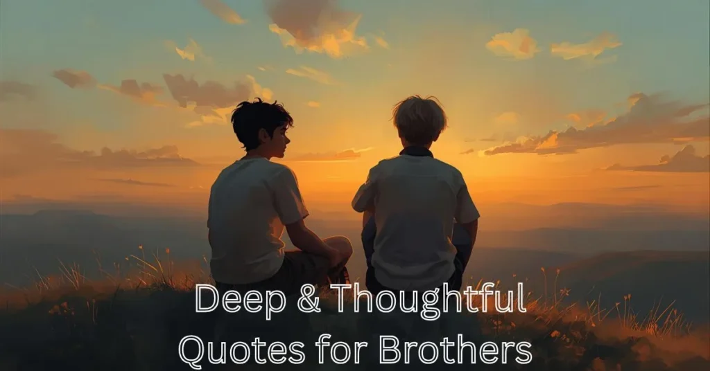 Deep & Thoughtful Quotes for Brothers