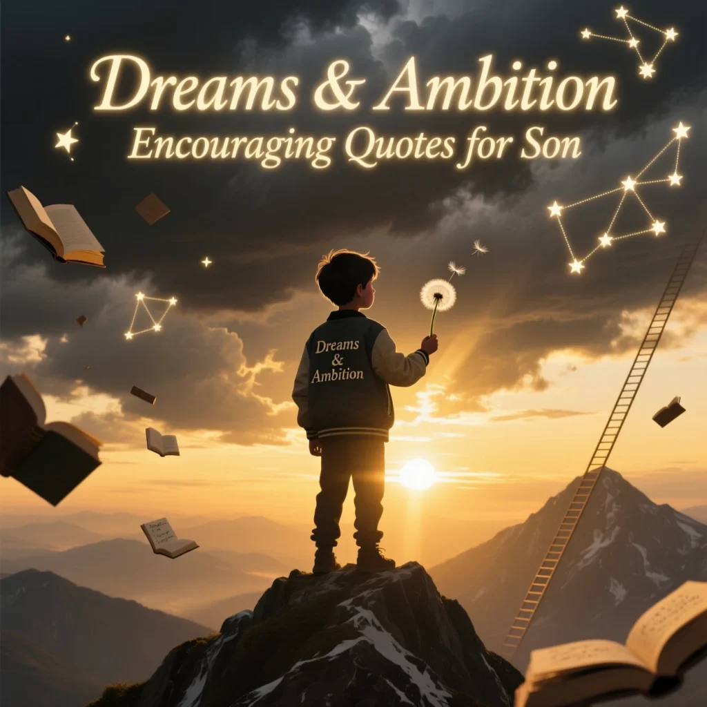 Dreams & Ambition Encouraging Quotes for Son