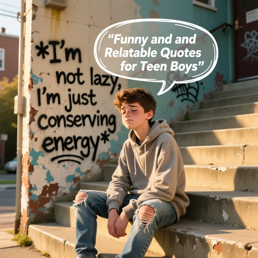 Funny and Relatable Quotes for Teen Boys