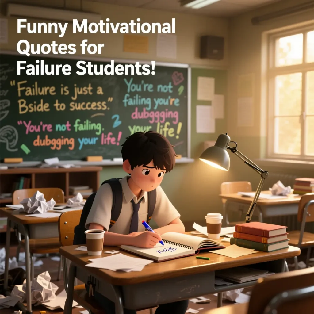 Funny Motivational Quotes for Failure Students 