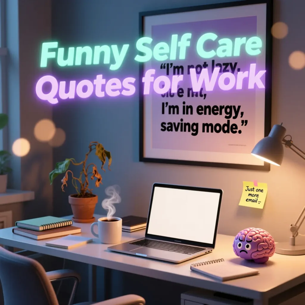 Funny Self Care Quotes for Work