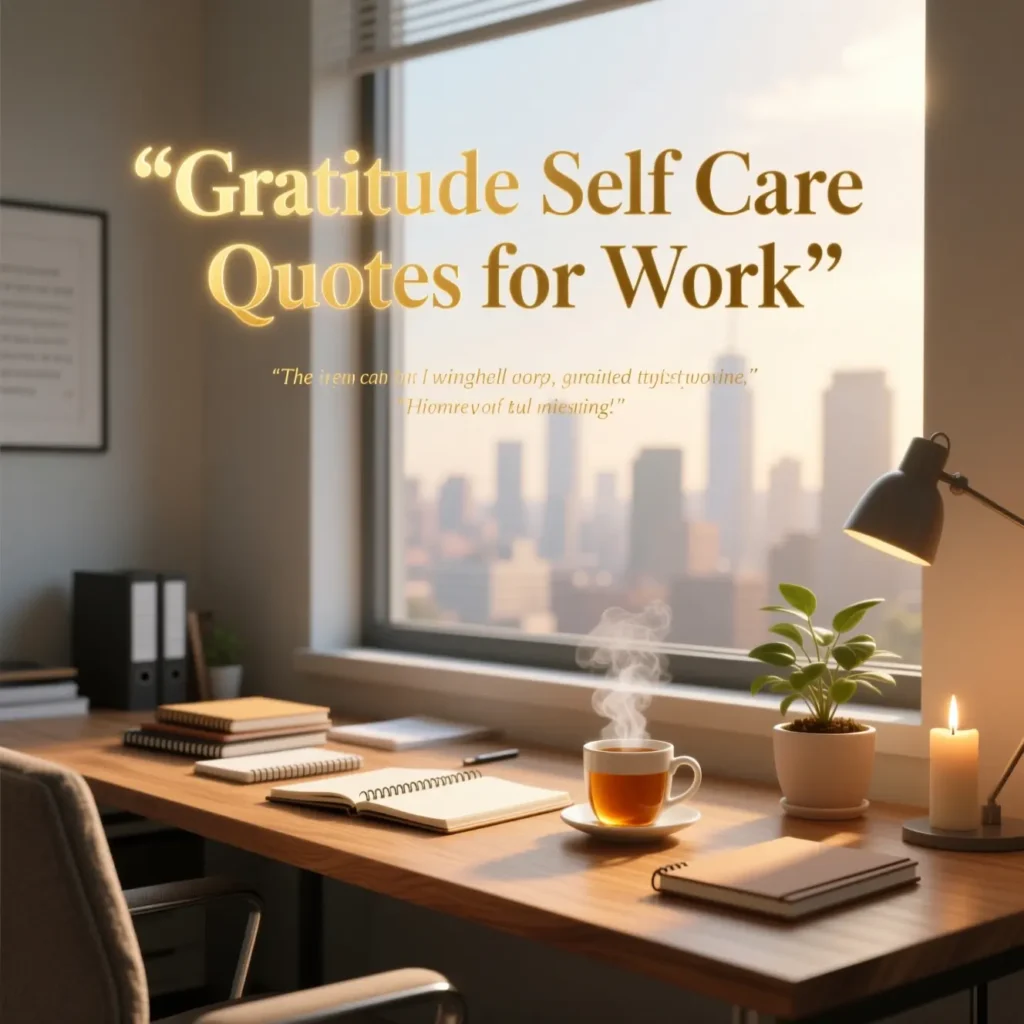 Gratitude Self Care Quotes for Work