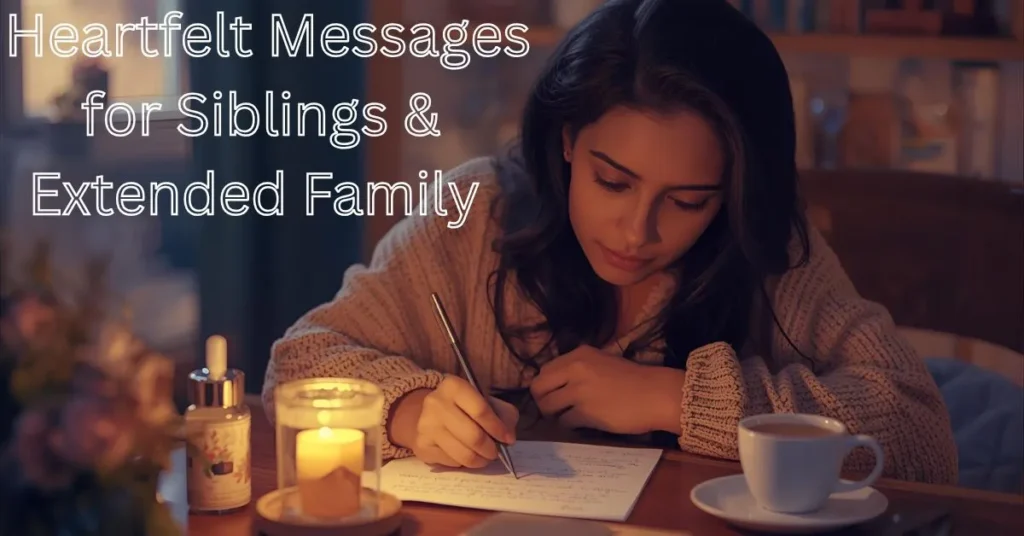 Heartfelt Messages for Siblings & Extended Family