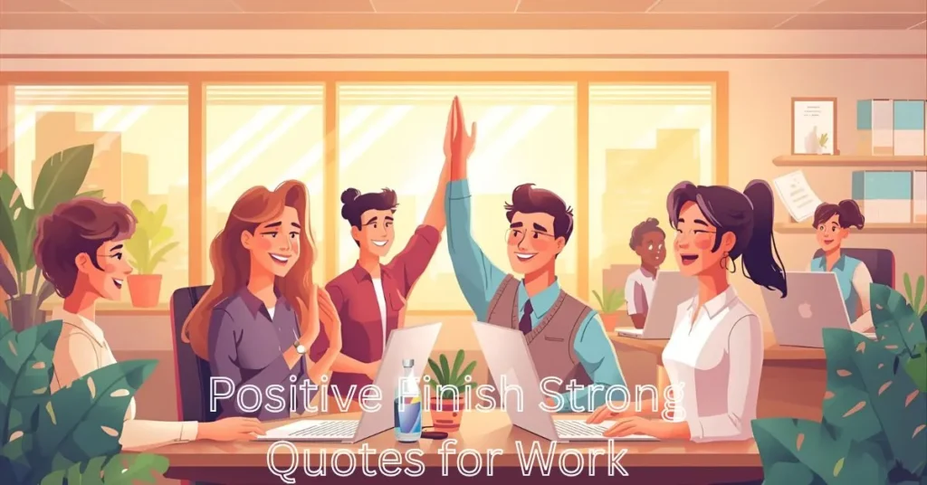 Positive Finish Strong Quotes for Work