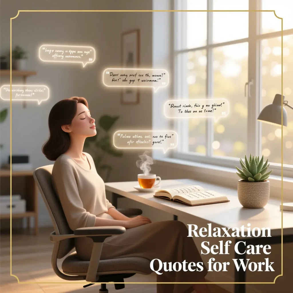 Relaxation Self Care Quotes for Work