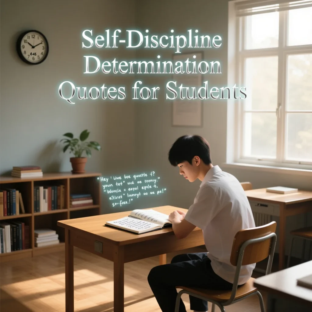 Self-Discipline Determination Quotes for Students