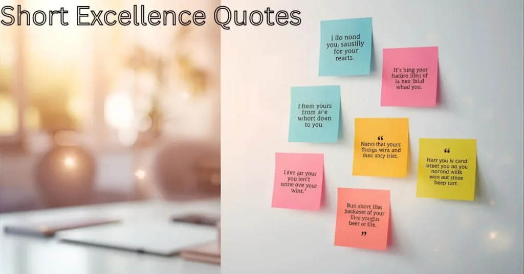 Short Excellence Quotes