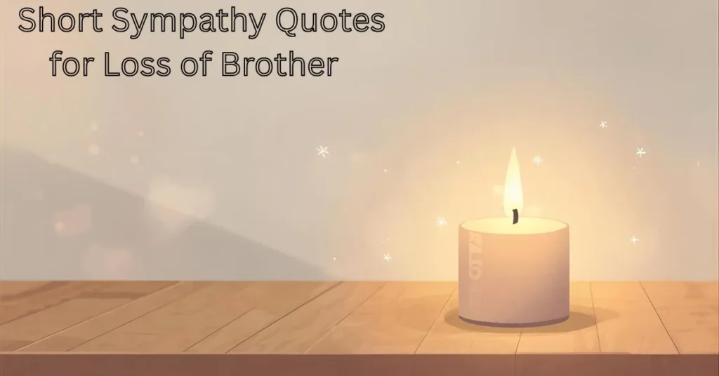 Short Sympathy Quotes for Loss of Brother