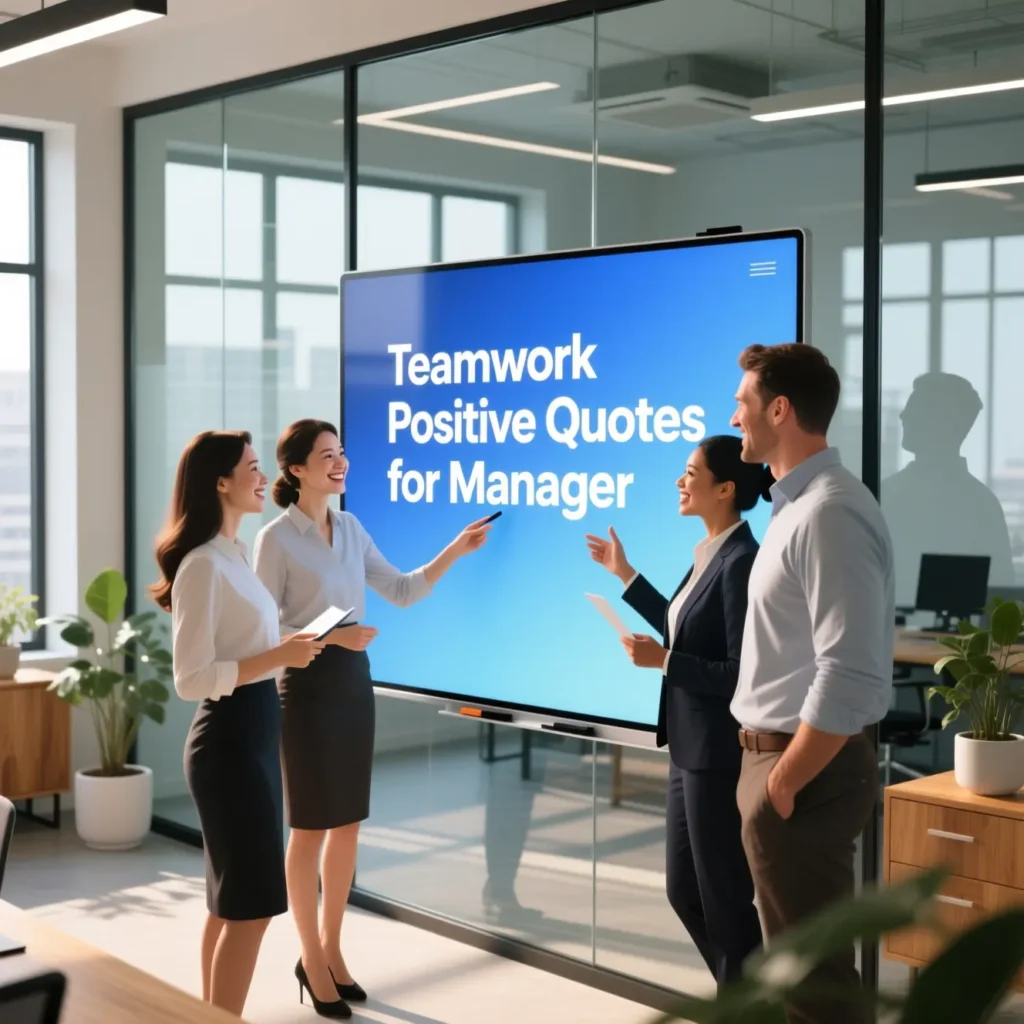 Teamwork Positive Quotes for Manager