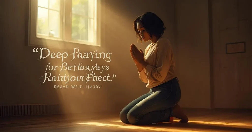 Deep Praying for Better Days Quotes