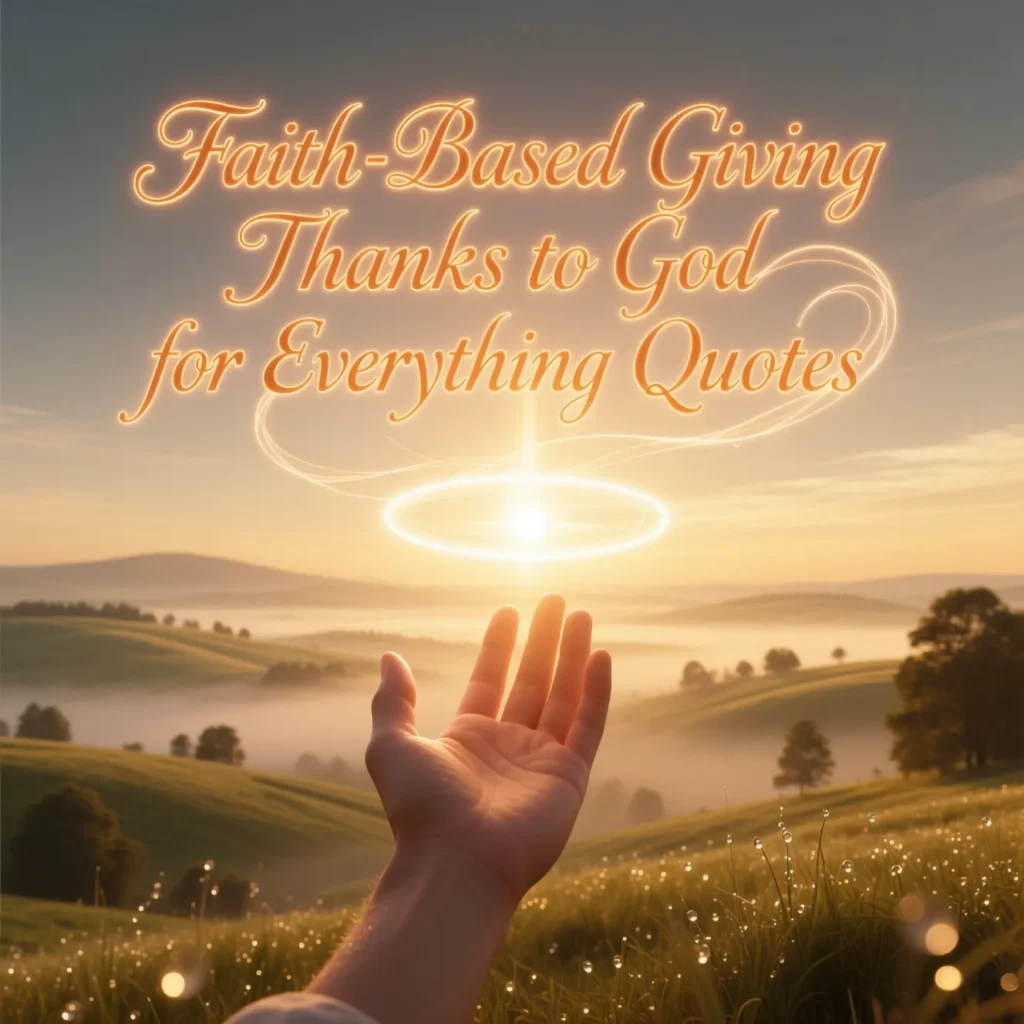 Faith-Based Giving Thanks to God for Everything Quotes