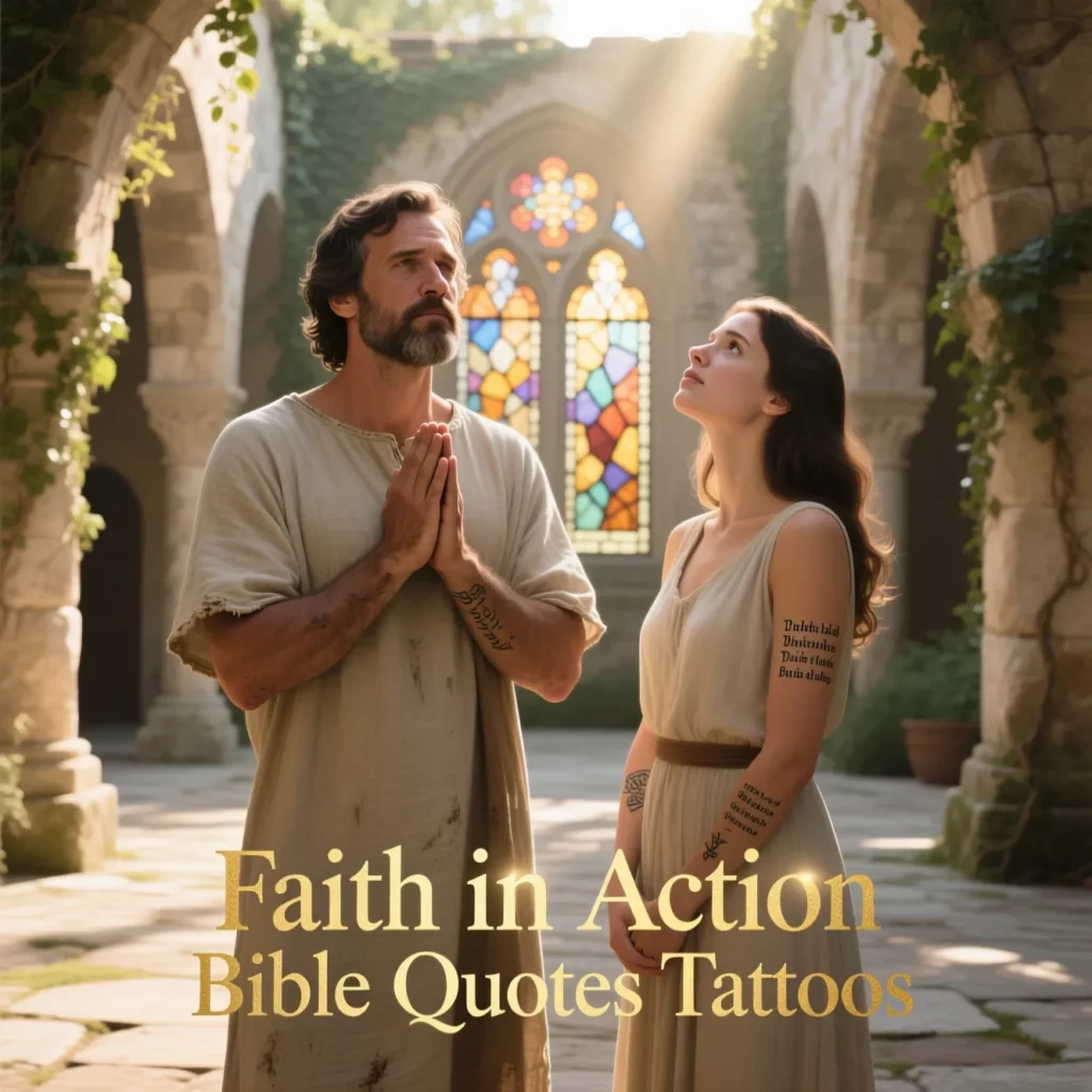 Faith in Action Bible Quotes Tattoos 