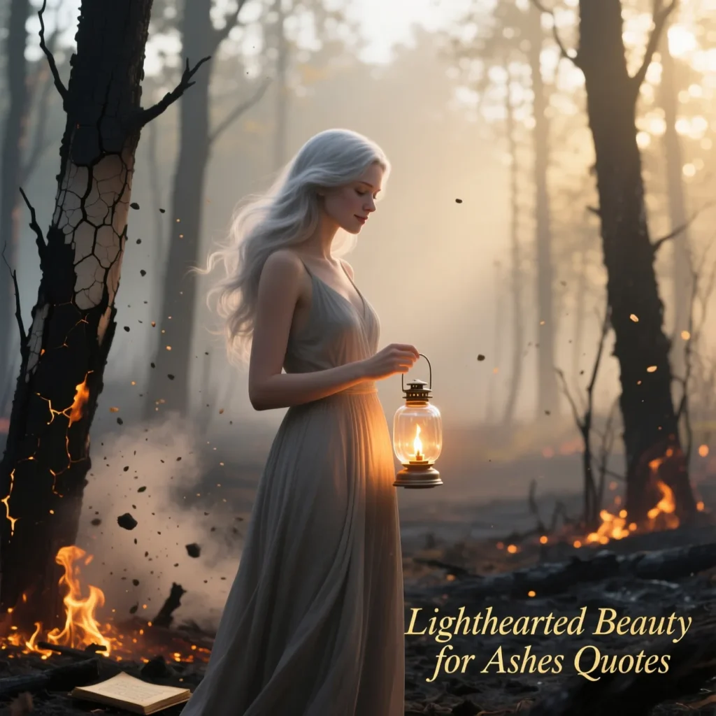 Lighthearted Beauty for Ashes Quotes 