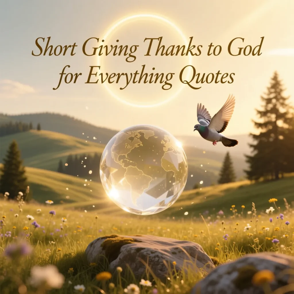 Short Giving Thanks to God for Everything Quotes