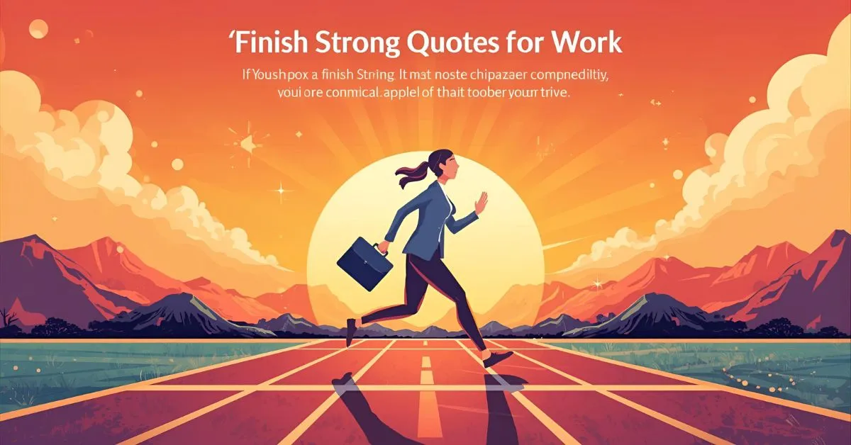 Finish Strong Quotes for Work