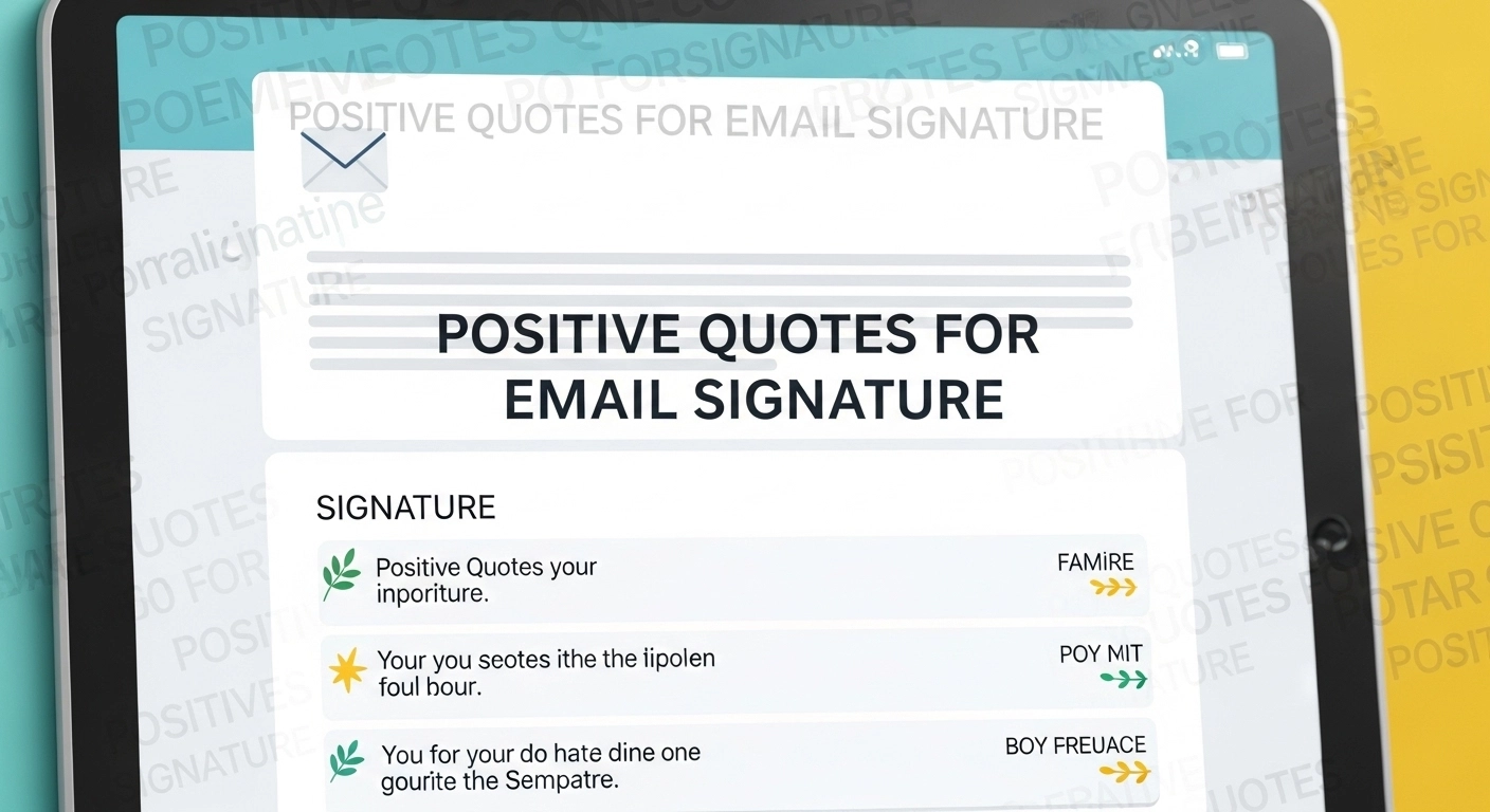 Positive Quotes for Email Signature